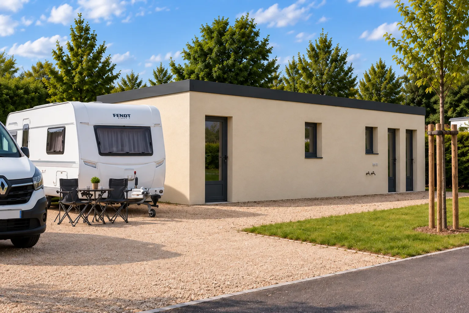 Toiletten in een sanitaire cabine